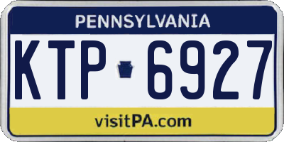 PA license plate KTP6927