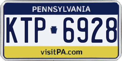 PA license plate KTP6928