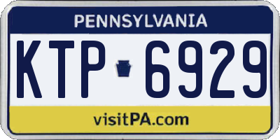 PA license plate KTP6929