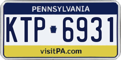 PA license plate KTP6931