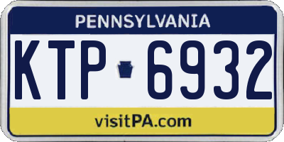 PA license plate KTP6932