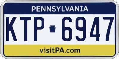 PA license plate KTP6947