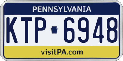 PA license plate KTP6948