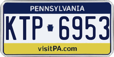 PA license plate KTP6953