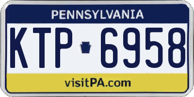 PA license plate KTP6958