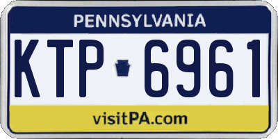 PA license plate KTP6961