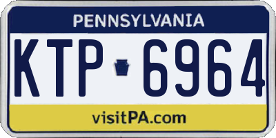 PA license plate KTP6964