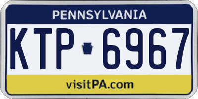 PA license plate KTP6967