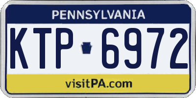 PA license plate KTP6972