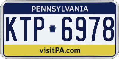 PA license plate KTP6978