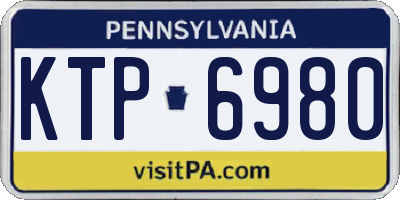 PA license plate KTP6980