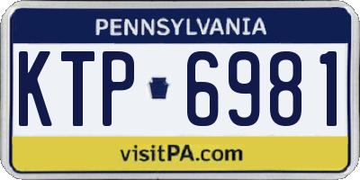 PA license plate KTP6981