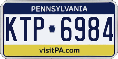 PA license plate KTP6984