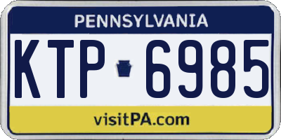 PA license plate KTP6985