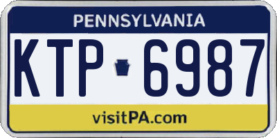 PA license plate KTP6987