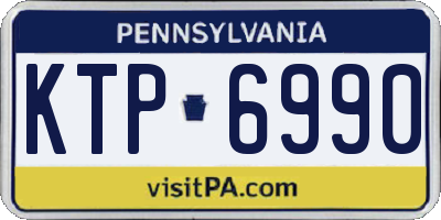 PA license plate KTP6990