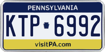 PA license plate KTP6992