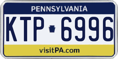 PA license plate KTP6996
