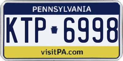 PA license plate KTP6998