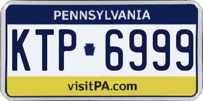 PA license plate KTP6999
