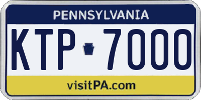 PA license plate KTP7000