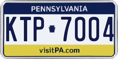 PA license plate KTP7004