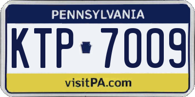 PA license plate KTP7009