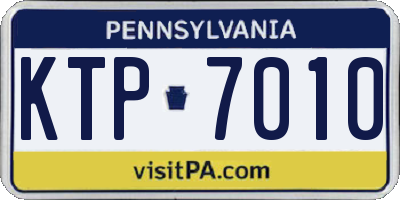 PA license plate KTP7010