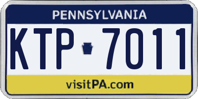 PA license plate KTP7011