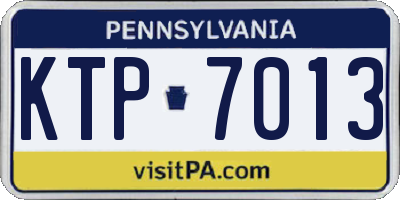 PA license plate KTP7013