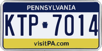 PA license plate KTP7014