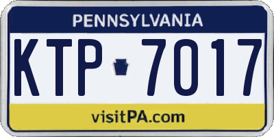 PA license plate KTP7017