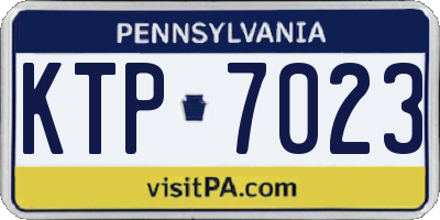 PA license plate KTP7023