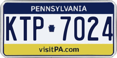 PA license plate KTP7024
