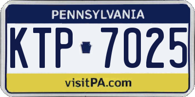 PA license plate KTP7025