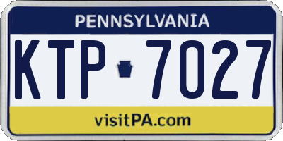 PA license plate KTP7027