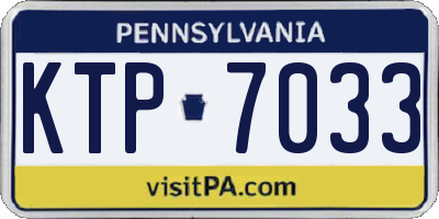 PA license plate KTP7033