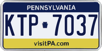 PA license plate KTP7037