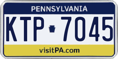 PA license plate KTP7045