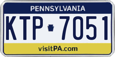 PA license plate KTP7051