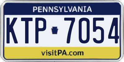 PA license plate KTP7054