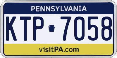 PA license plate KTP7058