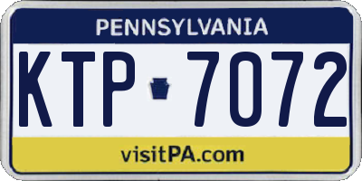 PA license plate KTP7072