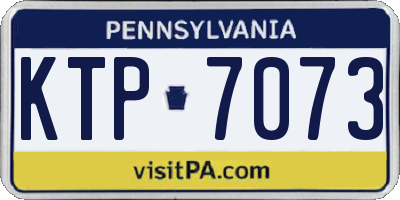 PA license plate KTP7073