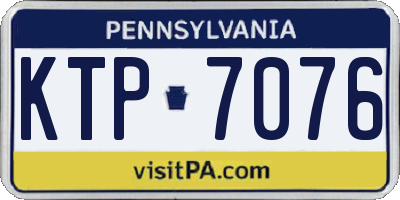 PA license plate KTP7076