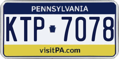PA license plate KTP7078