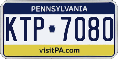 PA license plate KTP7080