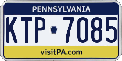 PA license plate KTP7085