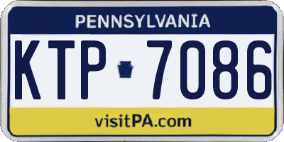 PA license plate KTP7086