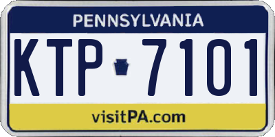 PA license plate KTP7101